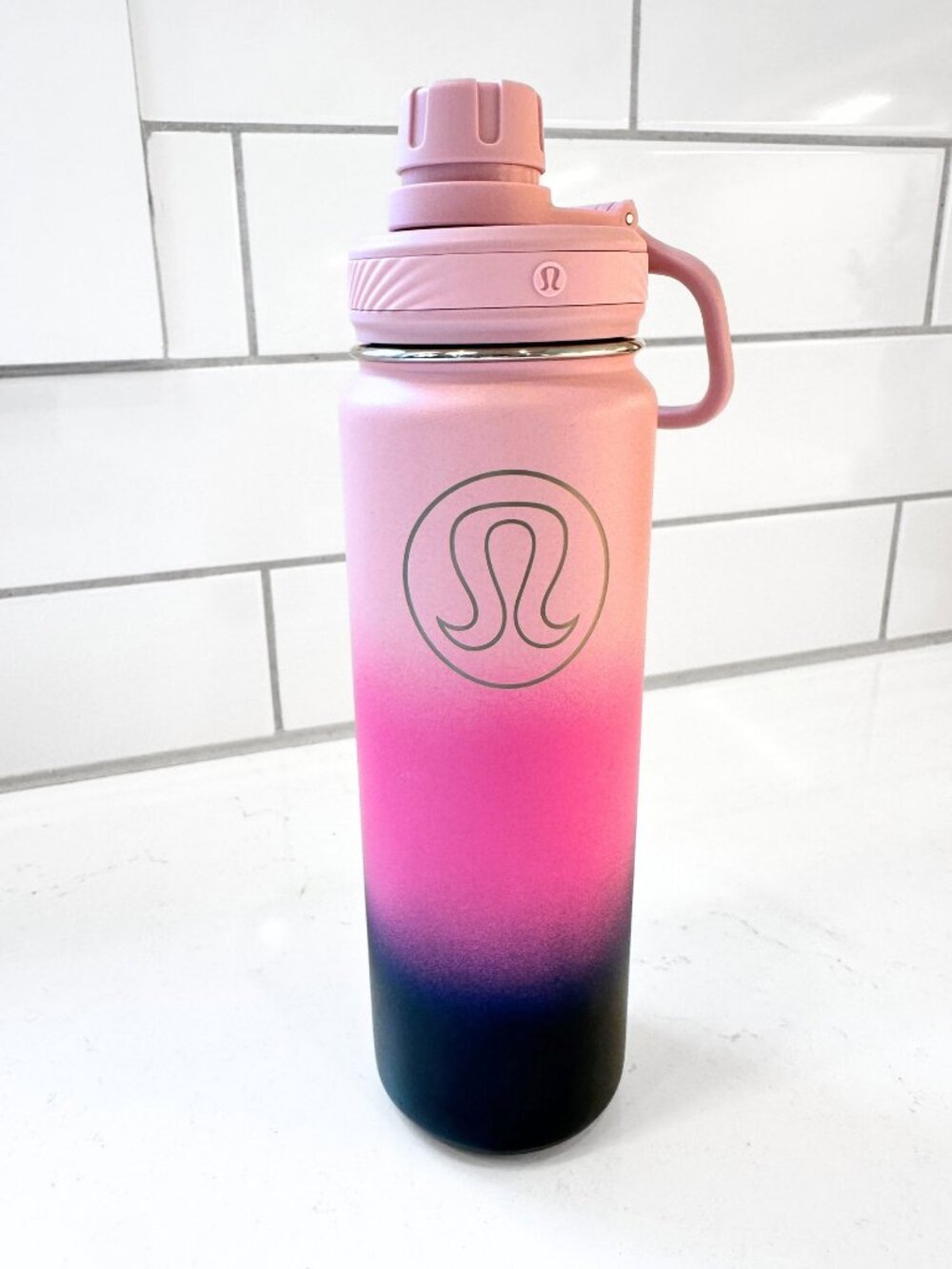 Lululemon 24oz Insulated Stainless Steel Sport Bottle Discontinued Pink Ombre